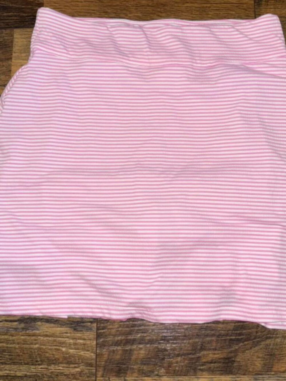 EMERALD 18 Sweet Pink Striped Short Skirt